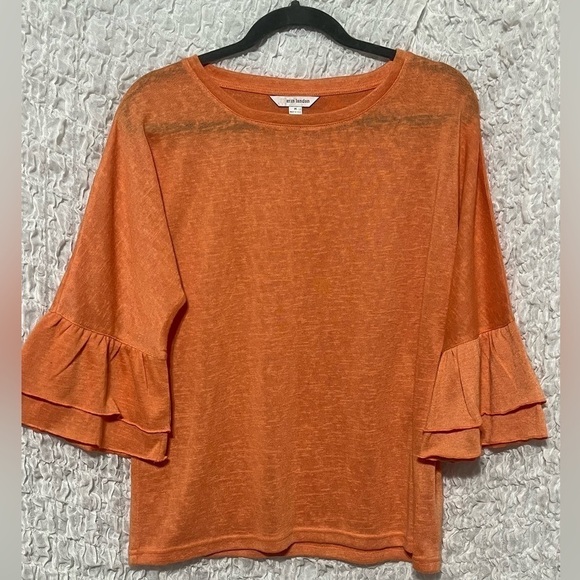 ERIN LONDON WOMENS ORANGE COLOR INSIDE OUT TOP, SIZE M - Picture 1 of 7